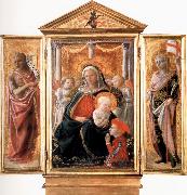Fra Filippo Lippi Madonna of Humility with Angels and Donor,St john the Baptist,St Ansanus Cambridge,Fitzwilliam Museum. oil painting
